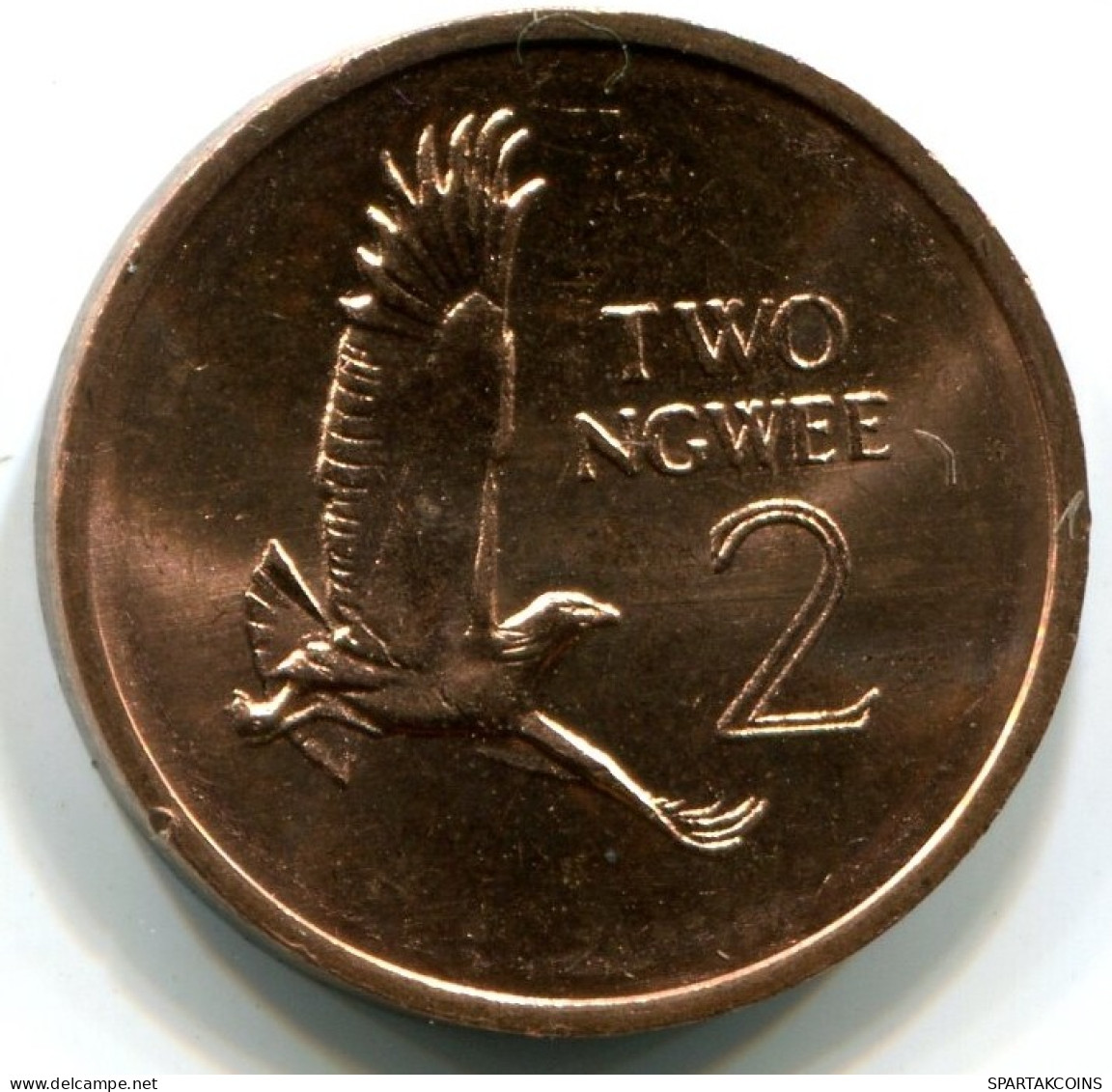 2 NGWEE 1983 ZAMBIA UNC Coin #W11317.U.A - Zambie