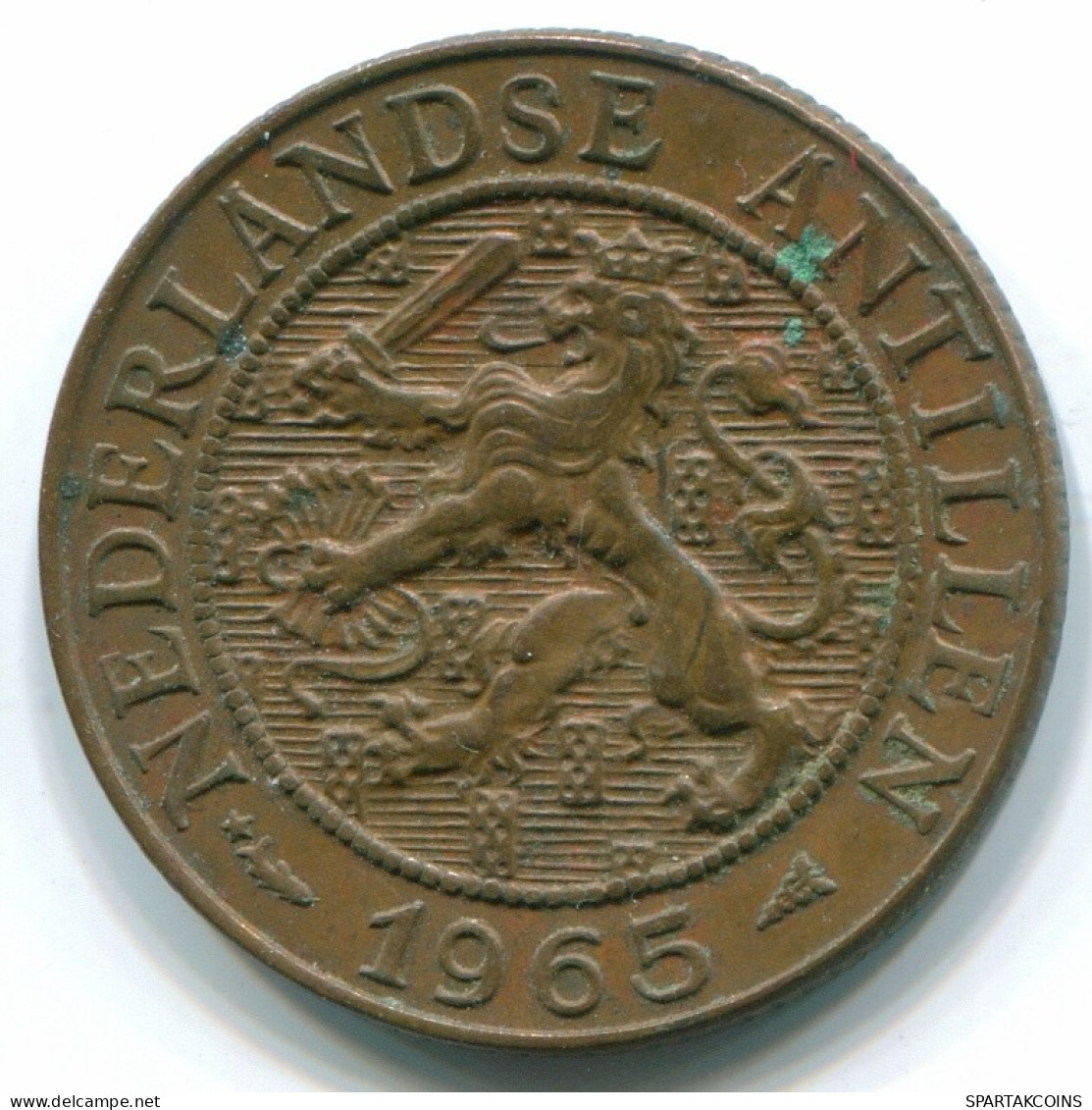 2 1/2 CENT 1965 CURACAO NIEDERLANDE Bronze Koloniale Münze #S10222.D.A - Curaçao