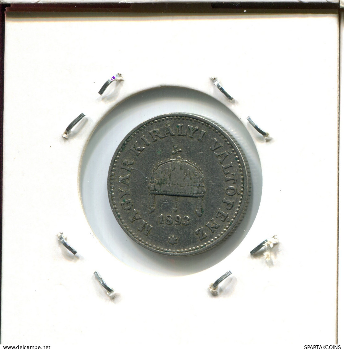 20 FILLER 1893 HUNGARY Coin #AY113.2.U.A - Hungary