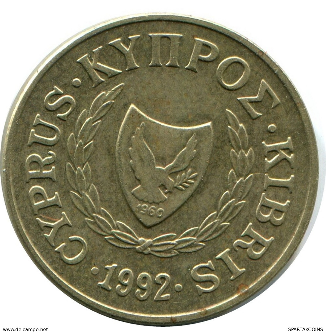 2 CENTS 1992 CHIPRE CYPRUS Moneda #AP319.E.A - Cyprus