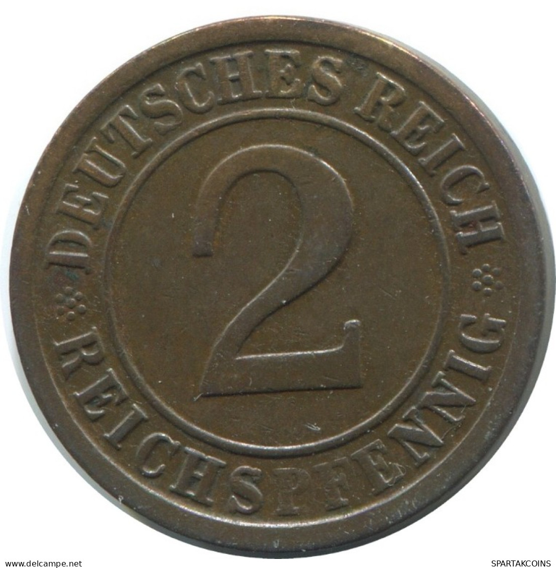 2 REICHSPFENNIG 1925 A ALLEMAGNE Pièce GERMANY #AE281.F.A - 2 Renten- & 2 Reichspfennig