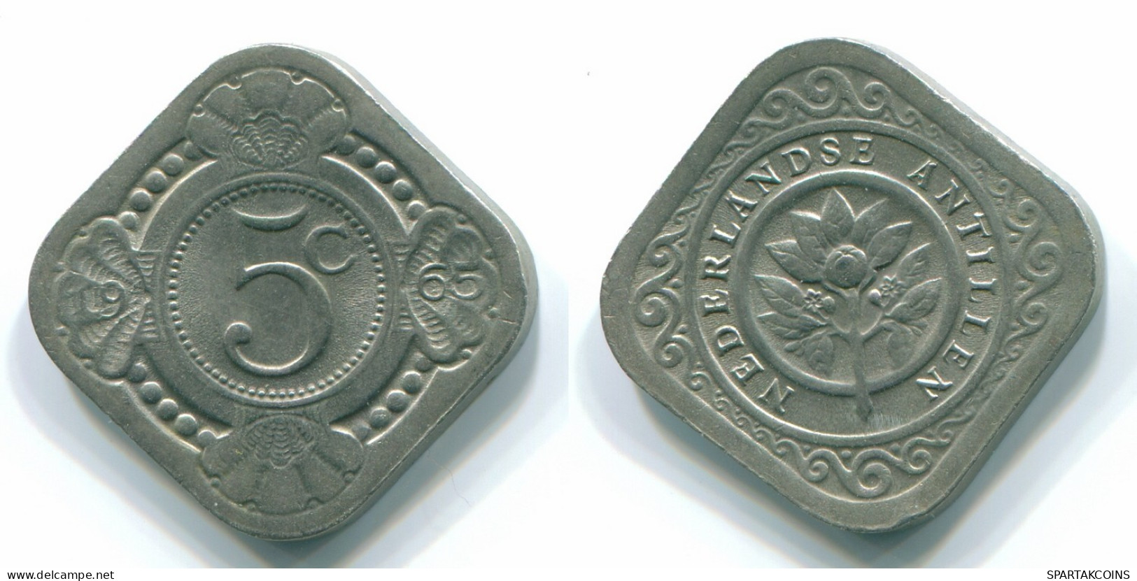 5 CENTS 1965 NIEDERLÄNDISCHE ANTILLEN Nickel Koloniale Münze #S12444.D.A - Niederländische Antillen