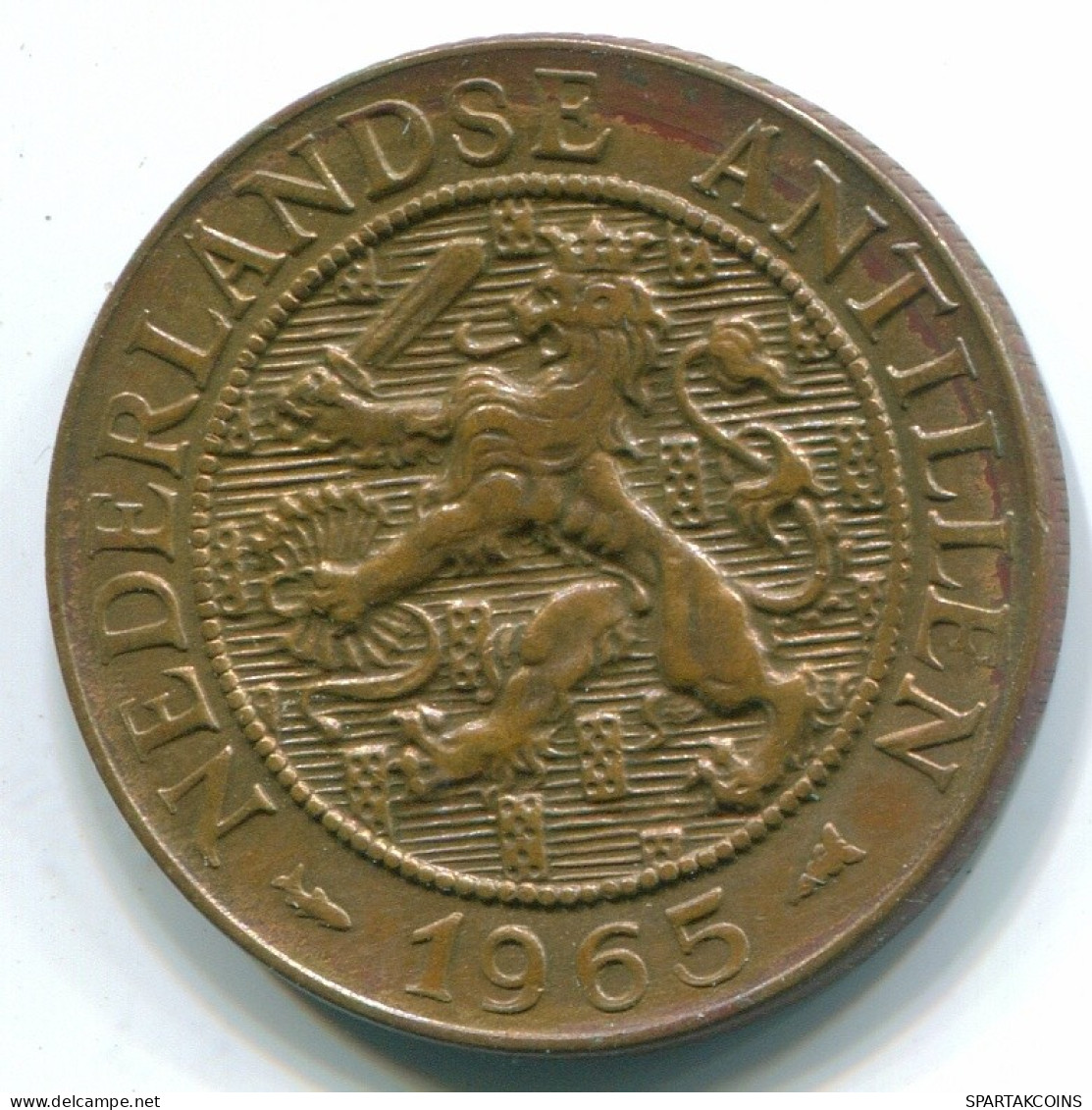 2 1/2 CENT 1965 CURACAO Netherlands Bronze Colonial Coin #S10206.U.A - Curaçao