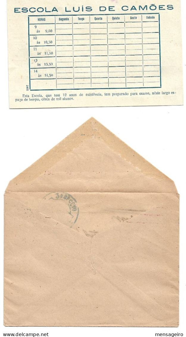 (C02) - AFINSA N°514 + MAQ. 3 EN MARGE - LETTRE LISBOA => LISBOA 1936 - ESCOLA LUIZ DE CAMOES - Covers & Documents