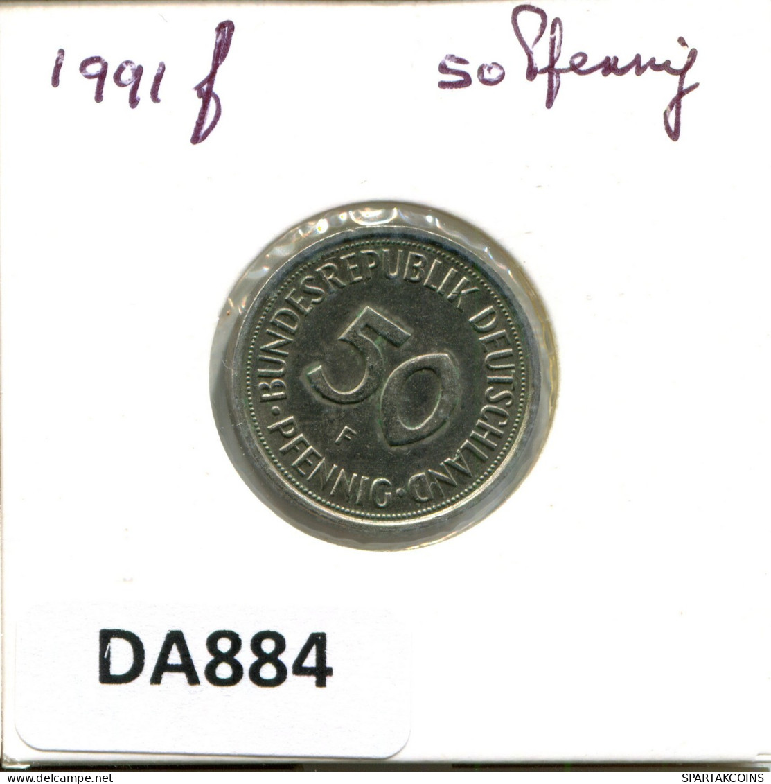 50 PFENNIG 1991 F BRD ALEMANIA Moneda GERMANY #DA884.E.A - 50 Pfennig