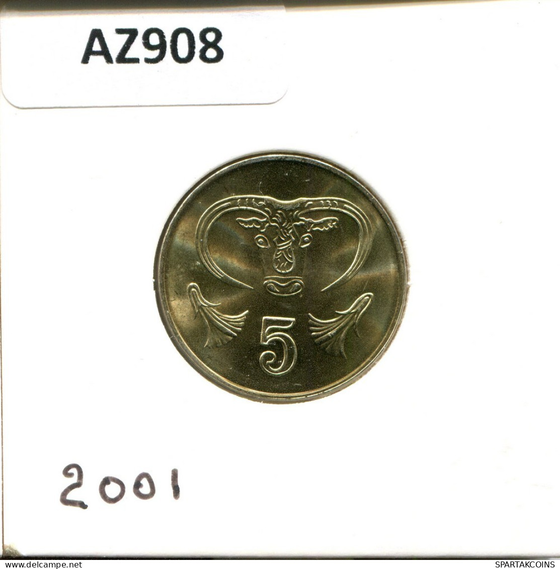 5 CENTS 2001 CYPRUS Coin #AZ908.U.A - Chypre