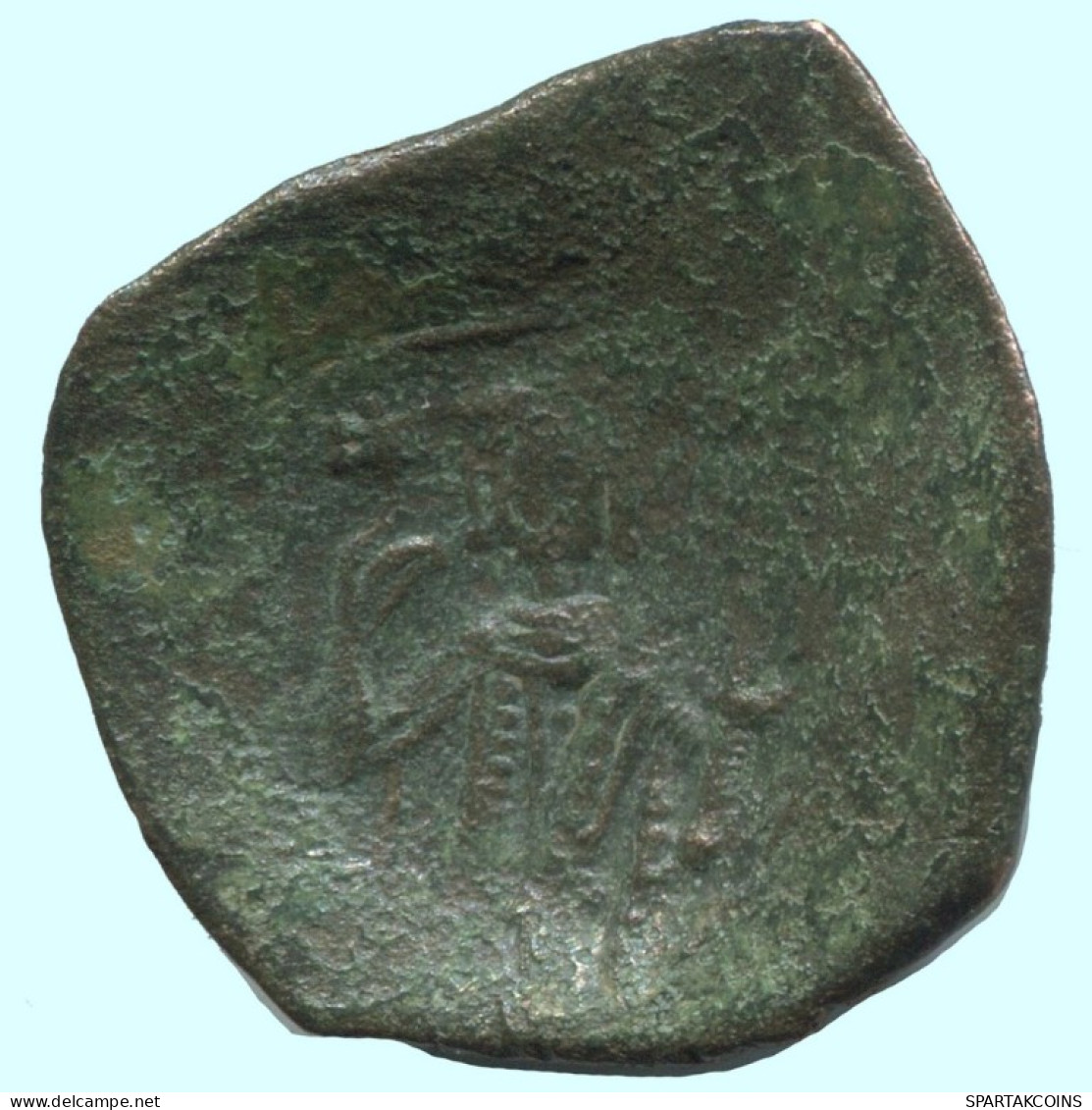 Auténtico Original Antiguo BYZANTINE IMPERIO Trachy Moneda 19g/23mm #AG623.4.E.A - Bizantinas