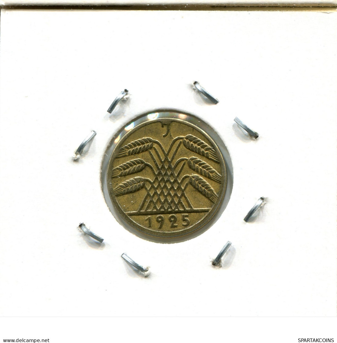 5 REICHSPFENNIG 1925 J GERMANY Coin #DA487.2.U.A - 5 Renten- & 5 Reichspfennig