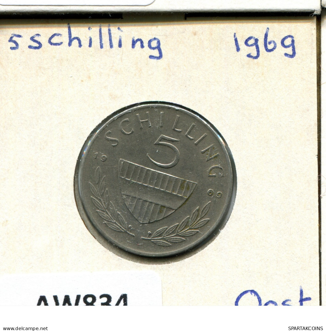 5 SCHILLING 1969 AUSTRIA Coin #AW834.U.A - Oesterreich