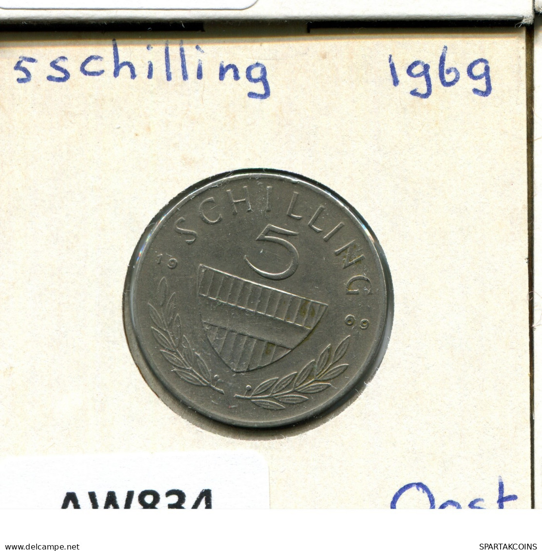 5 SCHILLING 1969 AUSTRIA Coin #AW834.U.A - Oostenrijk