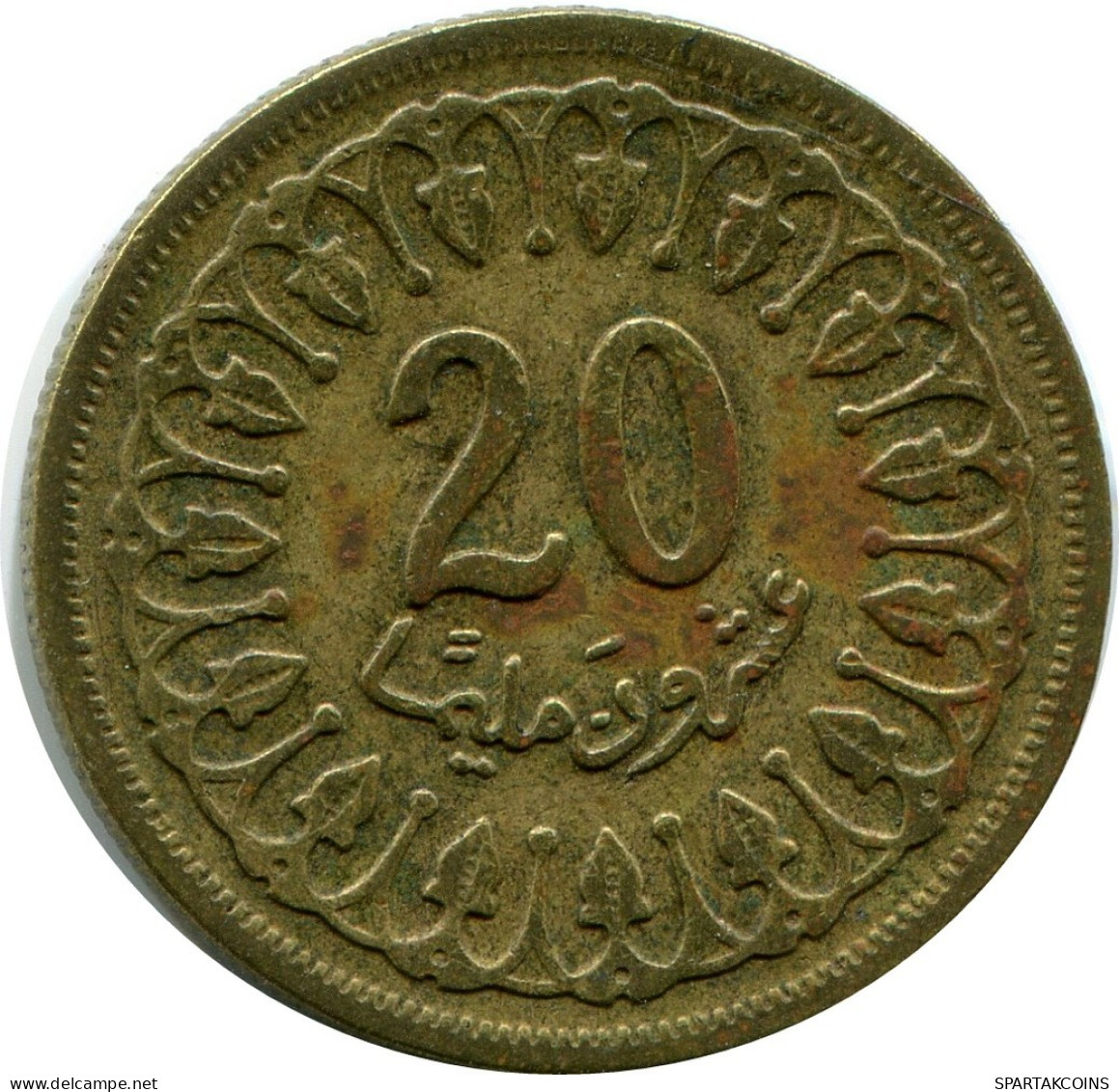 20 MILLIMES 1960 TÚNEZ TUNISIA Islámico Moneda #AP232.E.A - Tunisie