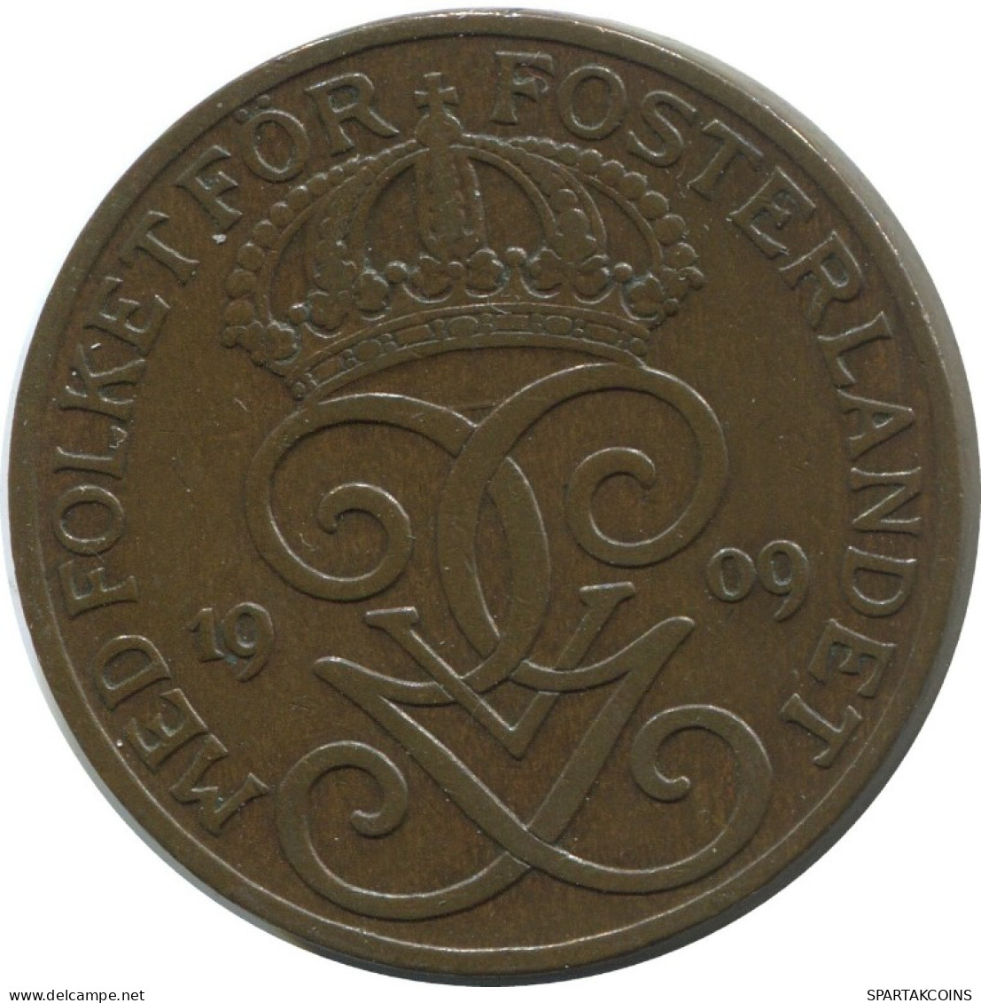 5 ORE 1909 SUECIA SWEDEN Moneda #AC555.2.E.A - Sweden
