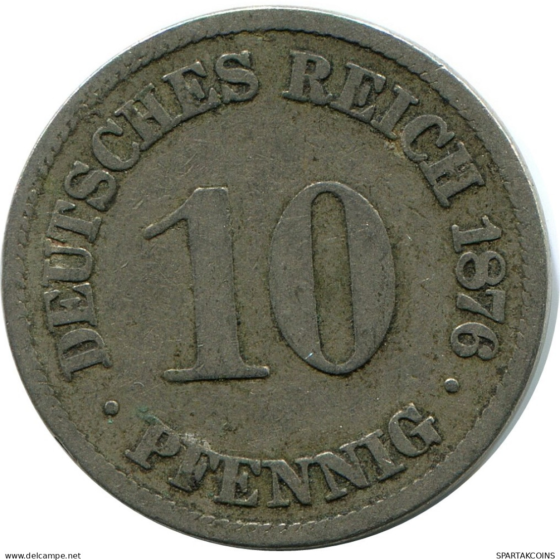 10 PFENNIG 1876 A GERMANY Coin #DB280.U.A - 10 Pfennig