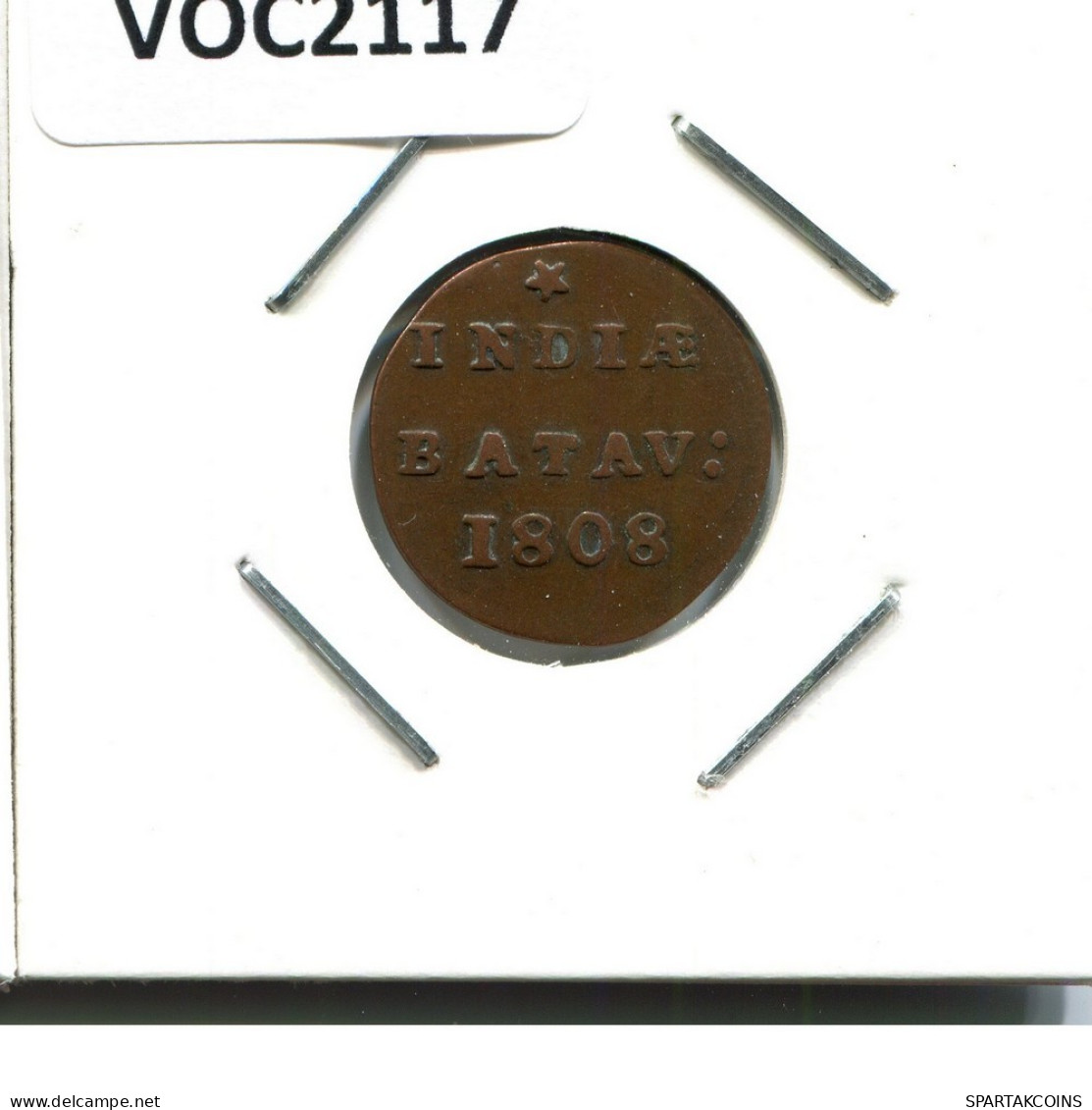 1808 BATAVIA VOC 1/2 DUIT NIEDERLANDE OSTINDIEN #VOC2117.10.D.A - Indes Néerlandaises