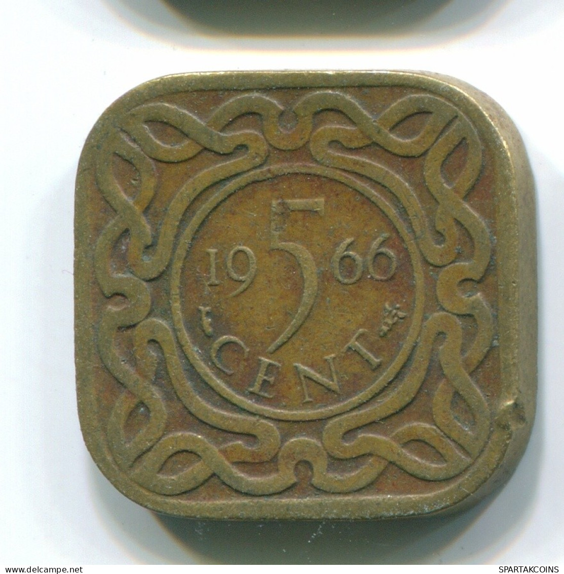 5 CENTS 1966 SURINAM NIEDERLANDE Nickel-Brass Koloniale Münze #S12727.D.A - Surinam 1975 - ...