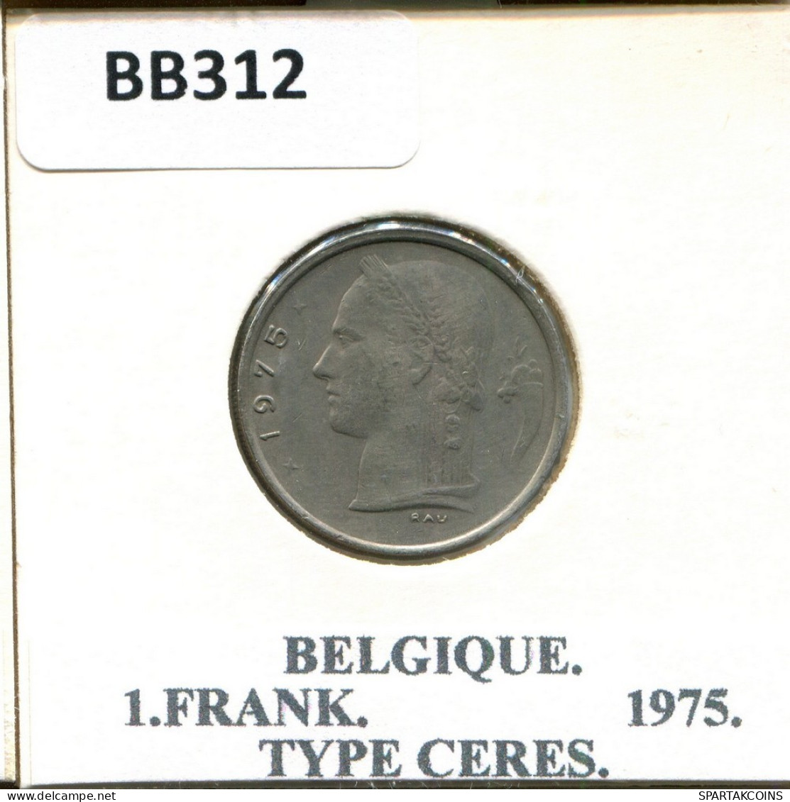 1 FRANC 1975 FRENCH Text BÉLGICA BELGIUM Moneda #BB312.E.A - 1 Franc