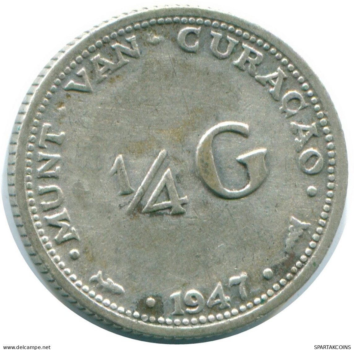 1/4 GULDEN 1947 CURACAO NIEDERLANDE SILBER Koloniale Münze #NL10740.4.D.A - Curaçao