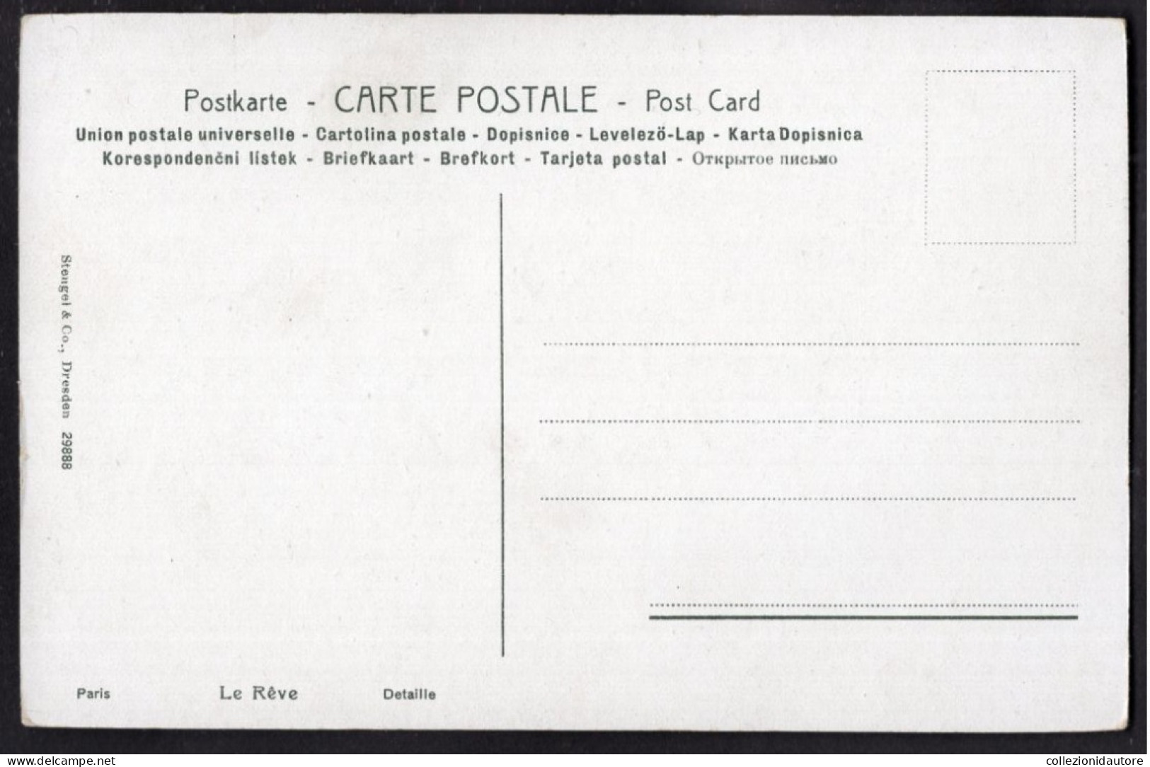 PARIS - LE RÊVE DETAILLE - CARTOLINA FP NON UTILIZZATA - Guerra 1914-18
