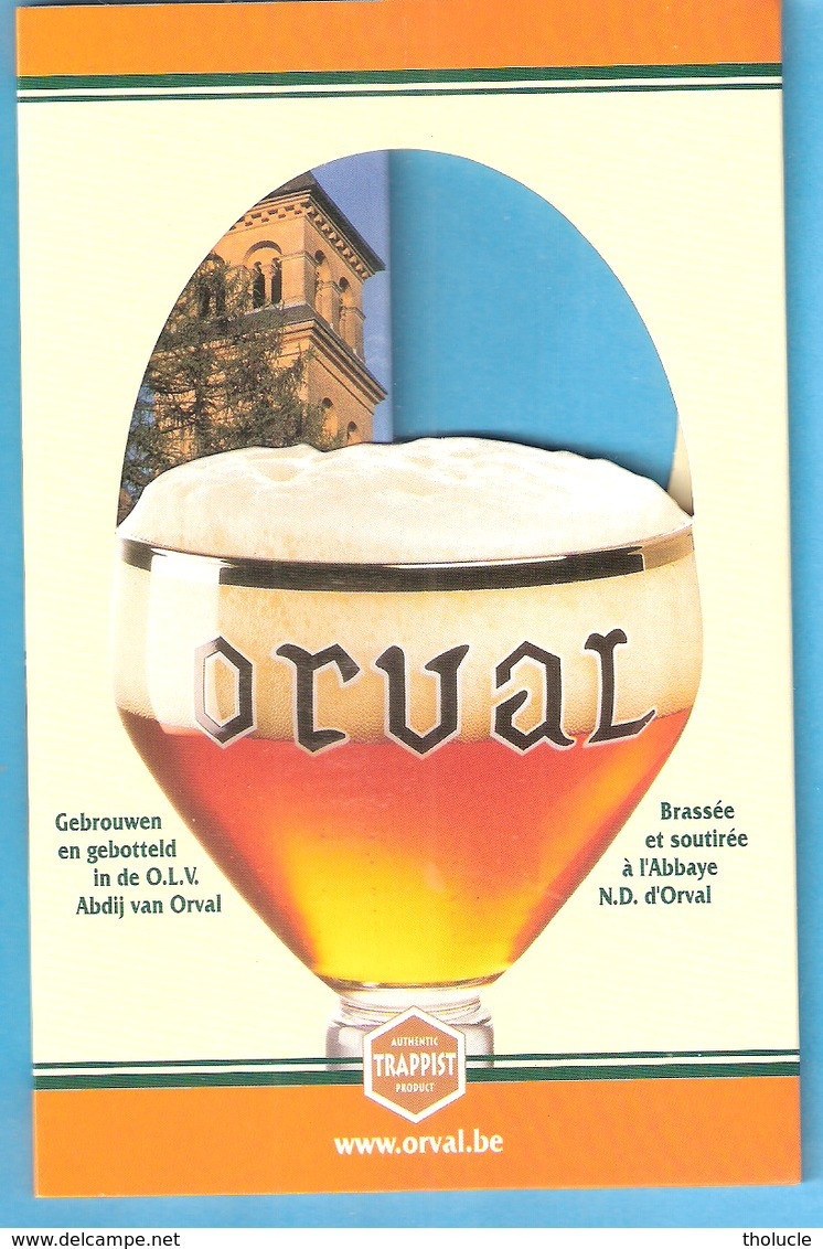 Abbaye D'Orval-Brasserie- Bière Trappiste Et Fromage- Publicité De Table- Triptyque -Recto-Verso- 15x9,7 Cm - Other & Unclassified