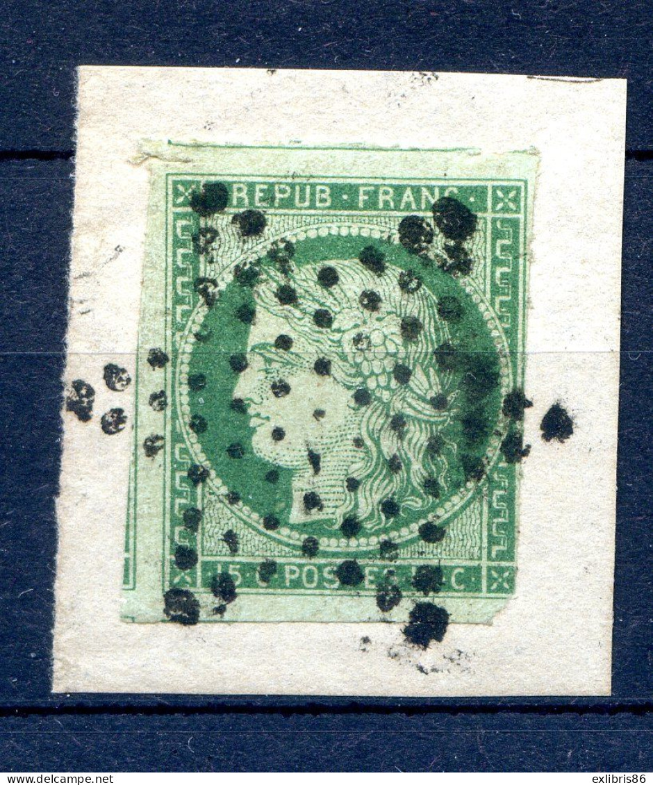 060524TIMBRE FRANCE N°2 (sur  Fragment)  Pas Moins De 4 Voisins , 1 Angle Court Cote 1100€ - 1849-1850 Cérès