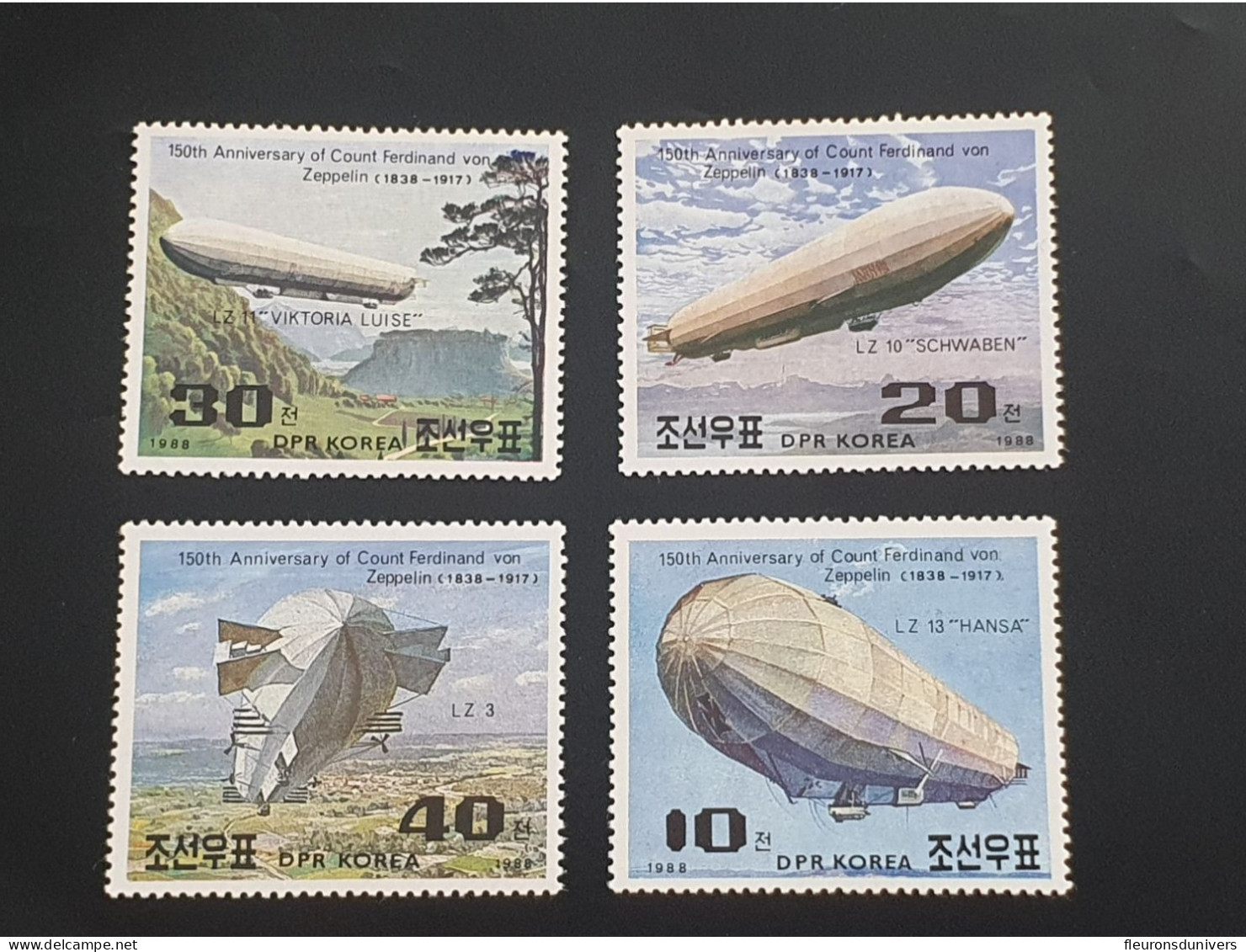 COREE DU NORD 1988 Série N°1986/1989 Yvert 2020 "10€" MNH** - Corea Del Norte