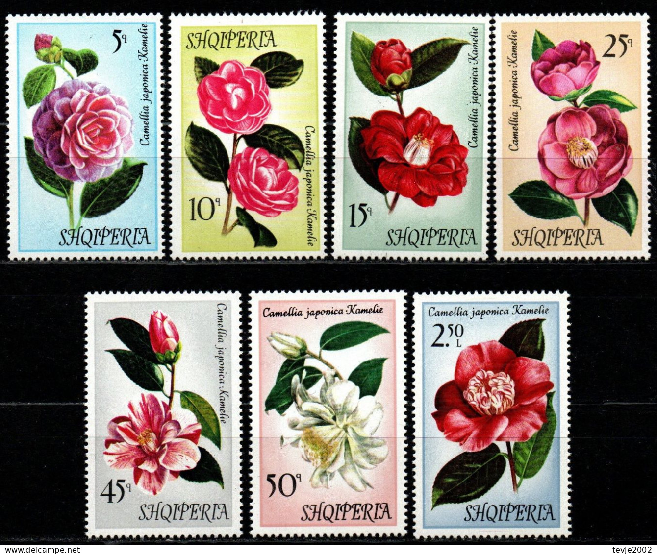 Albanien 1972 - Mi.Nr. 1549 - 1555 - Postfrisch MNH - Blumen Flowers Kamelien - Autres & Non Classés