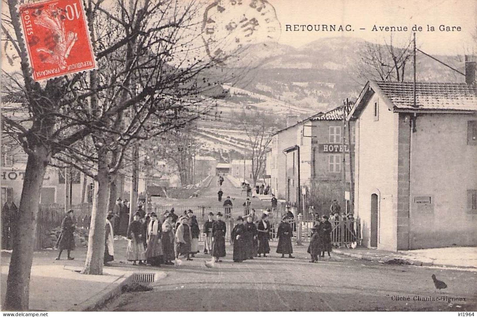 TOP RETOURNAC AVENUE DE LA GARE 1909 - Retournac
