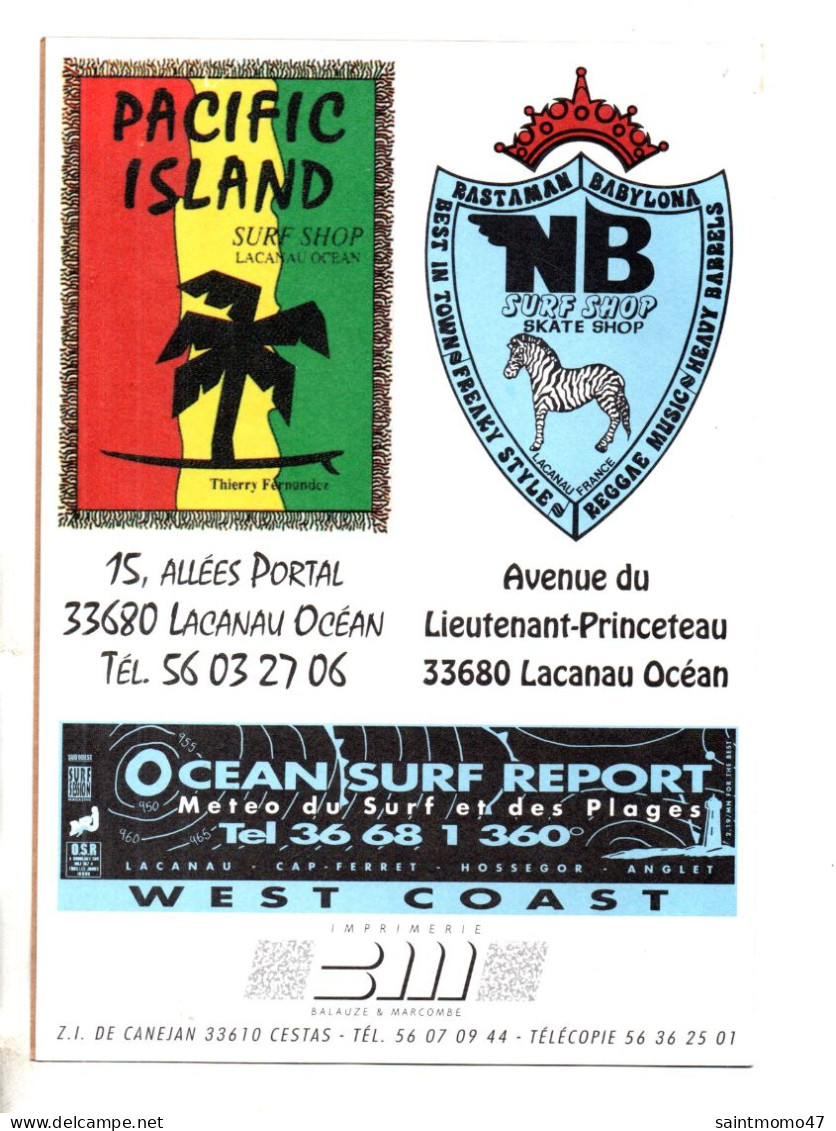 PROGRAMME . SPORT . LACANAU . GIRONDE . " LACANAU PRO " . COMPÉTITION DE SURF - Réf. N°374F - - Programma's