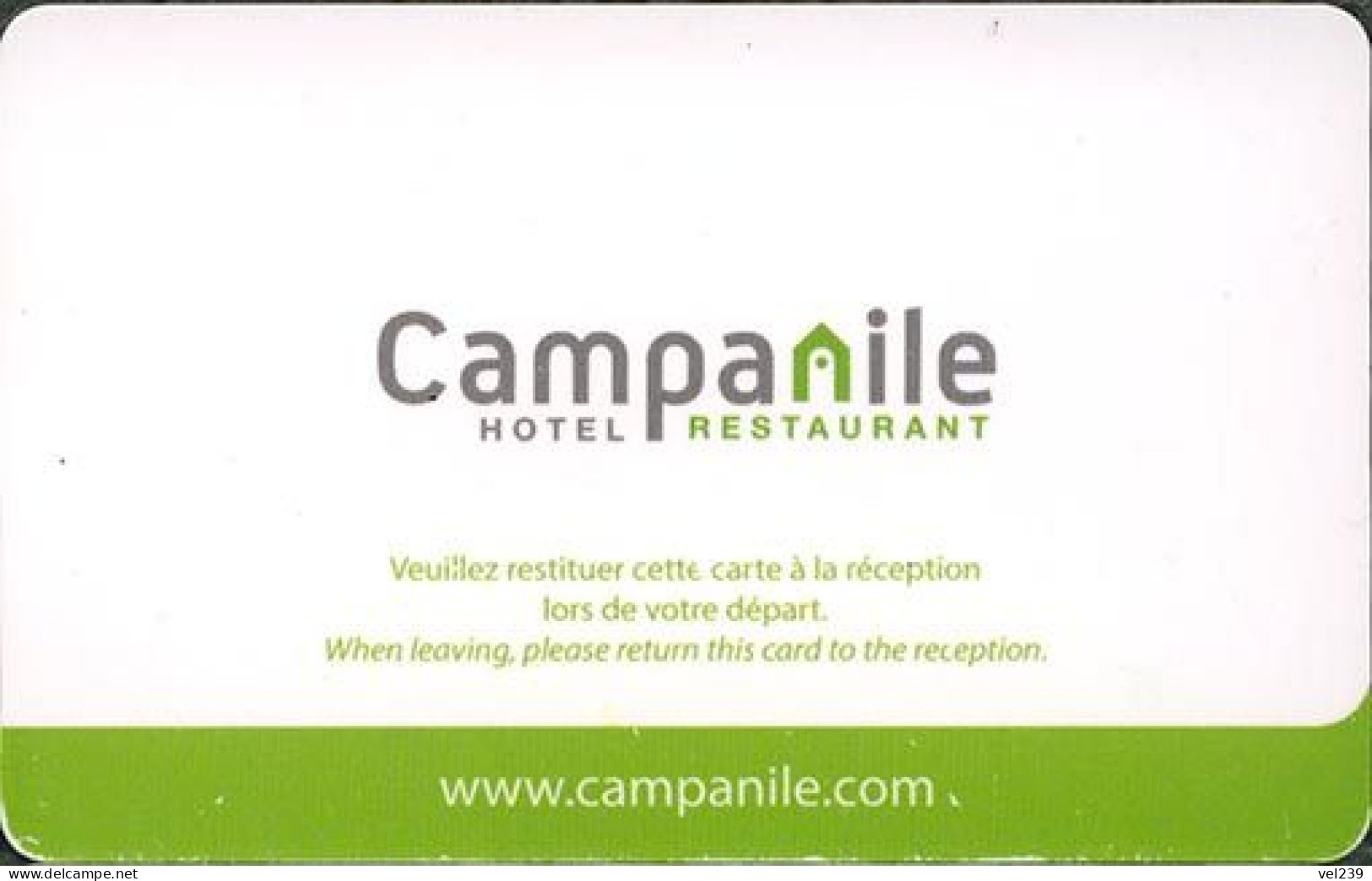 France. Campanile - Cartes D'hotel