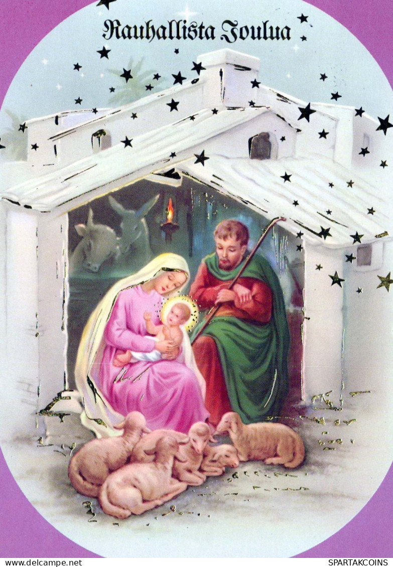 Virgen María Virgen Niño JESÚS Navidad Religión Vintage Tarjeta Postal CPSM #PBB883.A - Jungfräuliche Marie Und Madona