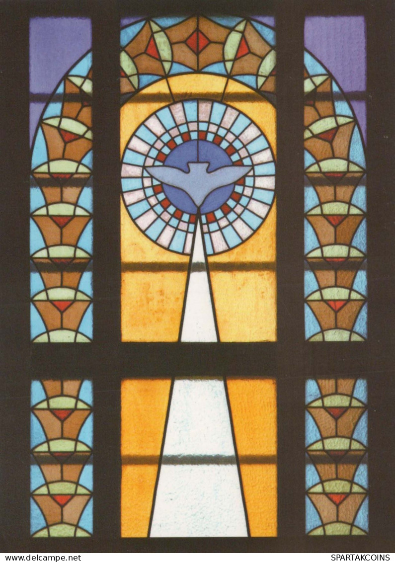 VETRI MACCHIATI Cristianesimo Religione Vintage Cartolina CPSM #PBQ215.A - Paintings, Stained Glasses & Statues