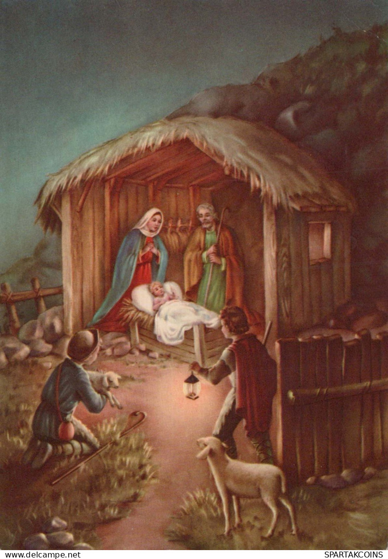 Vierge Marie Madone Bébé JÉSUS Noël Religion Vintage Carte Postale CPSM #PBP885.A - Maagd Maria En Madonnas