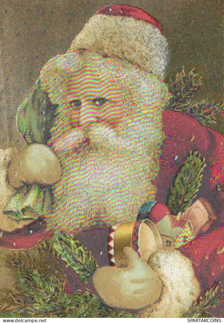 SANTA CLAUS Happy New Year Christmas LENTICULAR 3D Vintage Postcard CPSM #PAZ070.A - Santa Claus