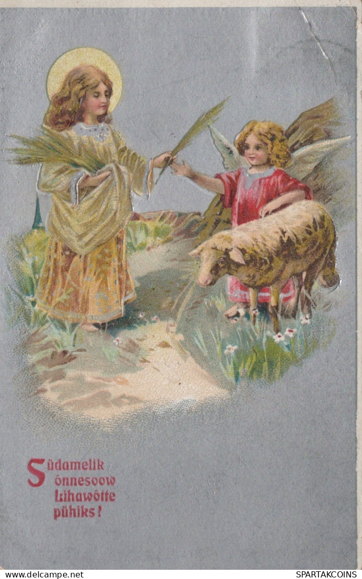 1909 ENGEL WEIHNACHTSFERIEN Vintage Antike Alte Postkarte CPA #PAG692.A - Anges