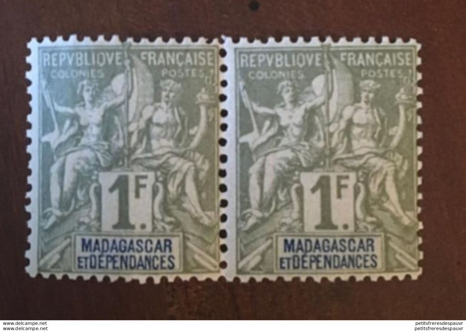 COLONIES FRANCAISES - MADAGASCAR YT 41 En Paire - Neuf SANS Charnière MNH ** - Cote 160E - Unused Stamps