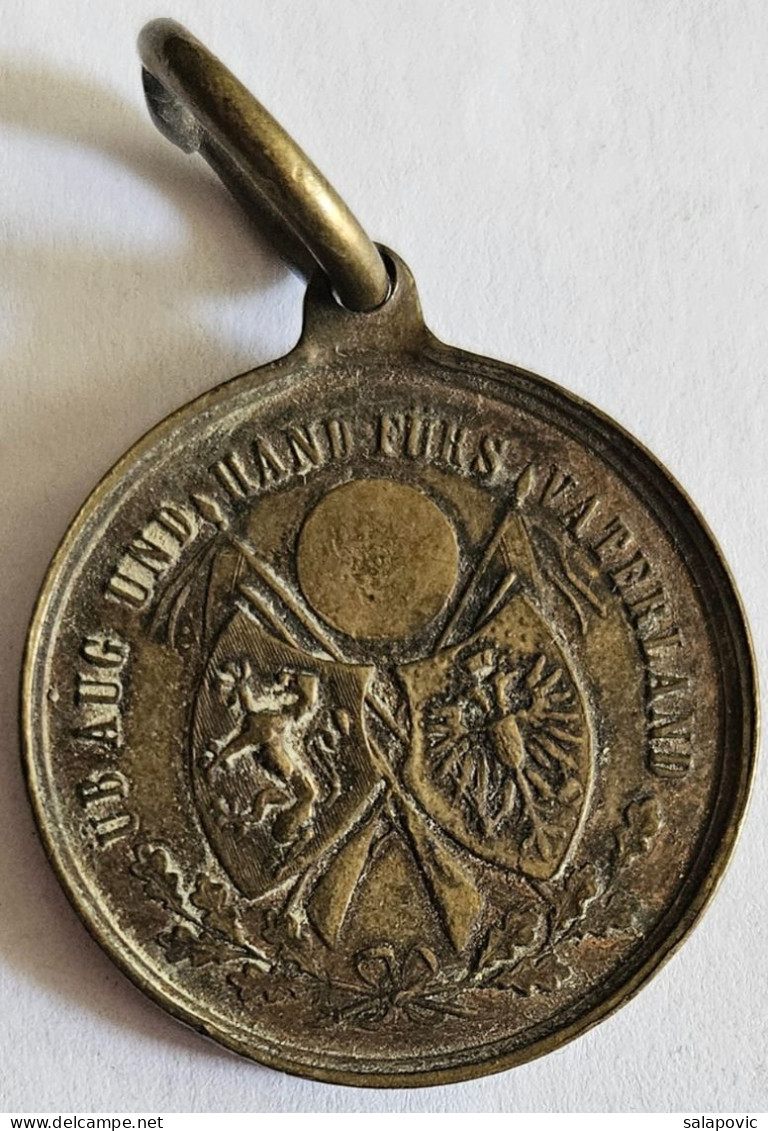 Üb Aug Und Hand Fürs Vaterland GRAZ 1889  III. OSTERN BUNDESSCHIESSEN Austria Shooting Medal    PLIM - Tir à L'Arc