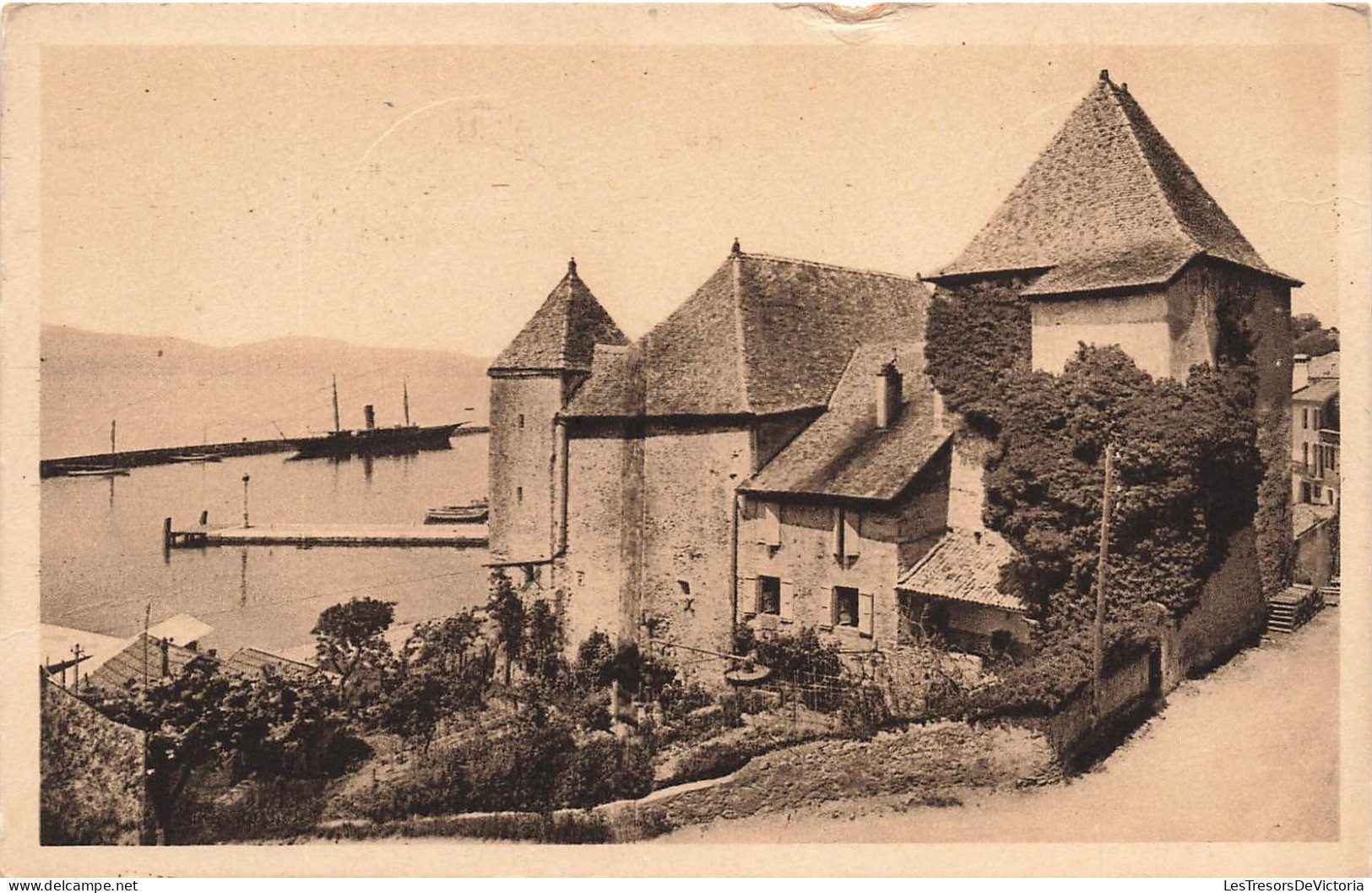 FRANCE - Thonon Les Bains - Château Des Rives - Quais - Carte Postale Ancienne - Thonon-les-Bains