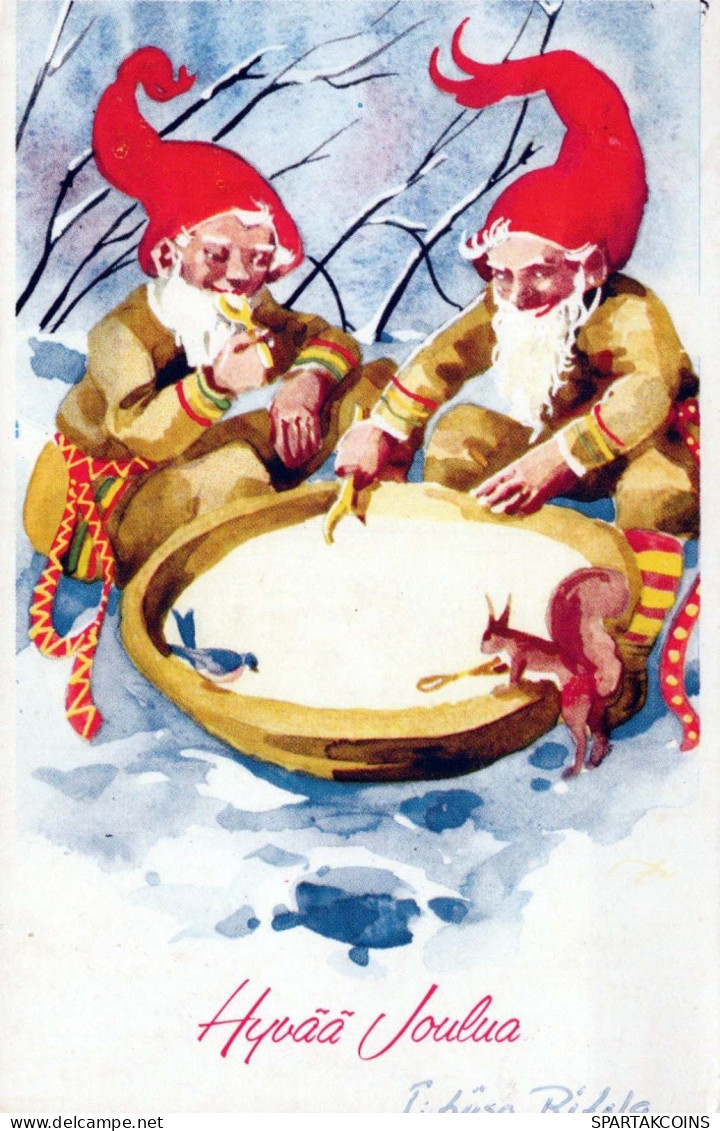 SANTA CLAUS Happy New Year Christmas Vintage Postcard CPSMPF #PKG374.A - Santa Claus