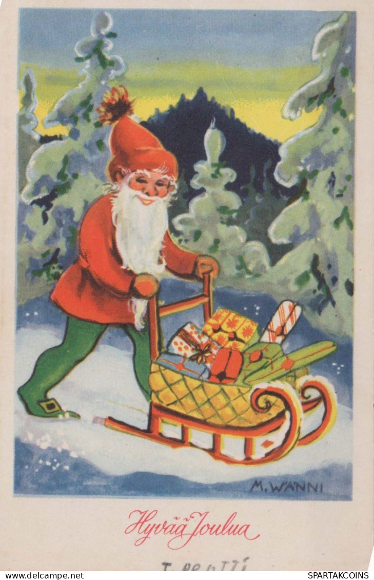 WEIHNACHTSMANN SANTA CLAUS Neujahr Weihnachten Vintage Ansichtskarte Postkarte CPSMPF #PKG318.A - Santa Claus