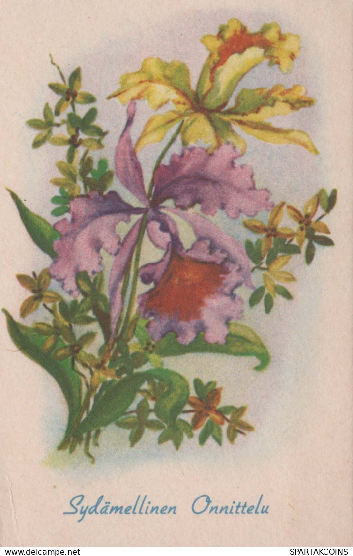 FLEURS Vintage Carte Postale CPA #PKE594.A - Flowers