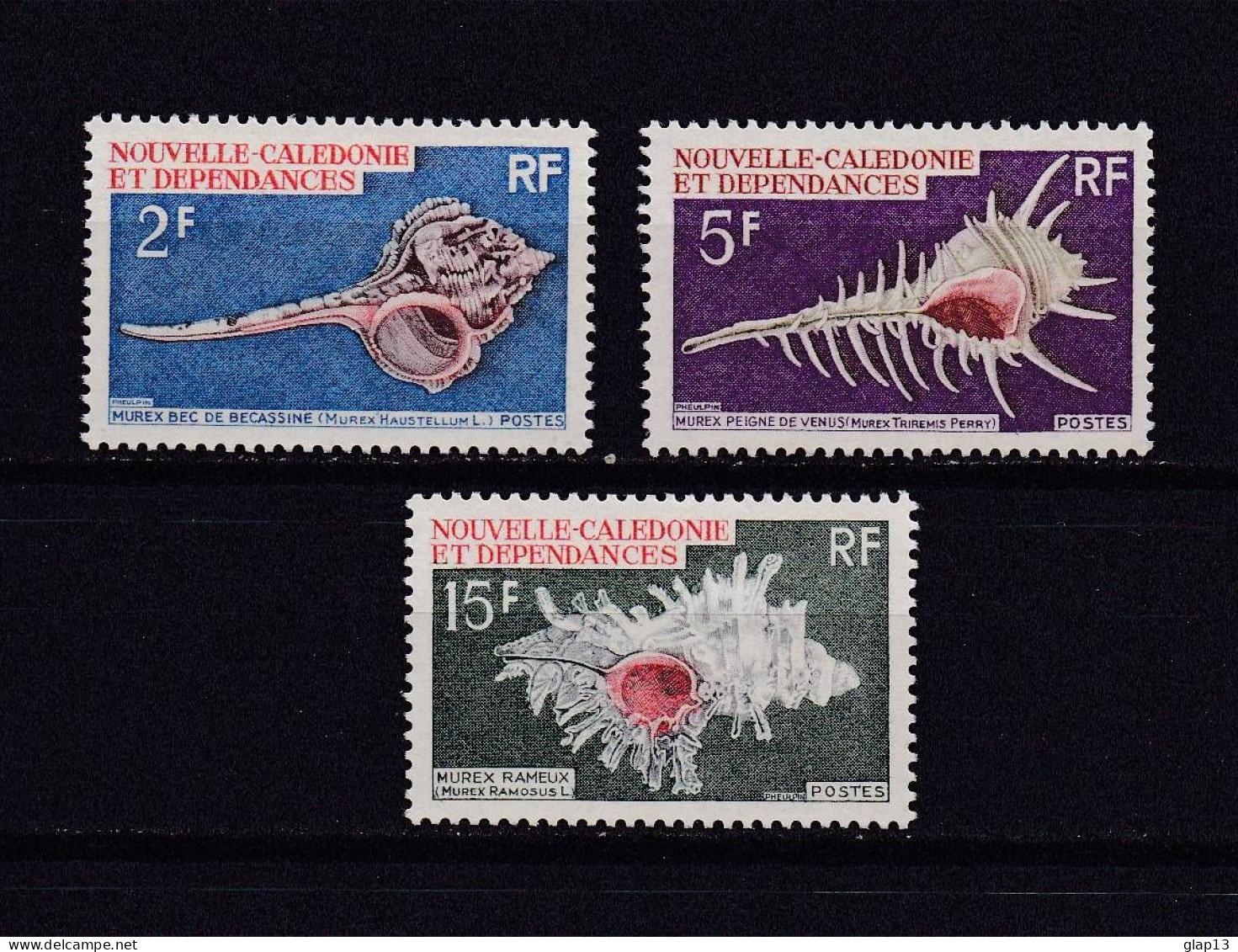NOUVELLE-CALEDONIE 1969 TIMBRE N°358/60 NEUF AVEC CHARNIERE COQUILLAGE - Ongebruikt