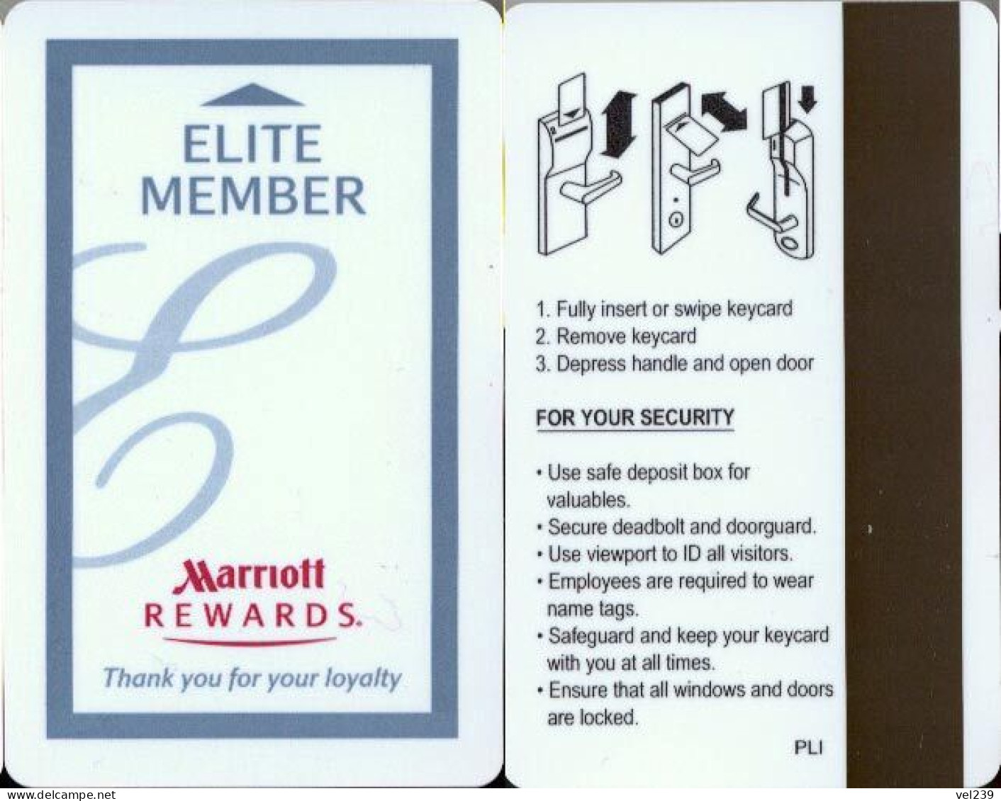 Marriott Rewards. Elite Member - Hotel Keycards