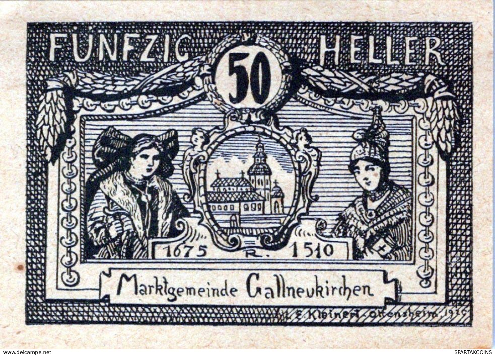 50 HELLER 1920 Stadt GALLNEUKIRCHEN Oberösterreich Österreich Notgeld Papiergeld Banknote #PG556 - [11] Lokale Uitgaven