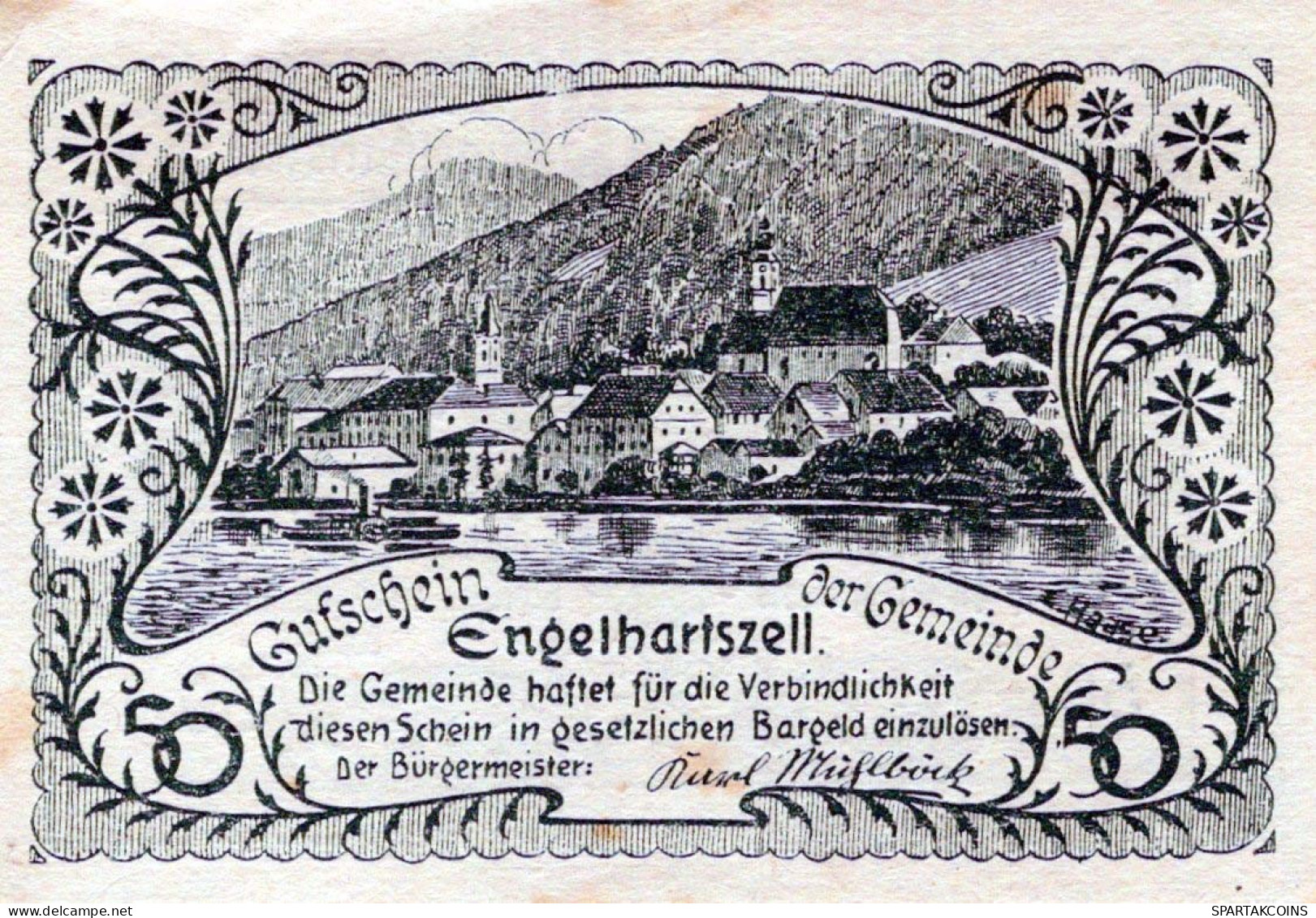 50 HELLER 1920 Stadt ENGELHARTSZELL Oberösterreich Österreich Notgeld Papiergeld Banknote #PG550 - [11] Local Banknote Issues