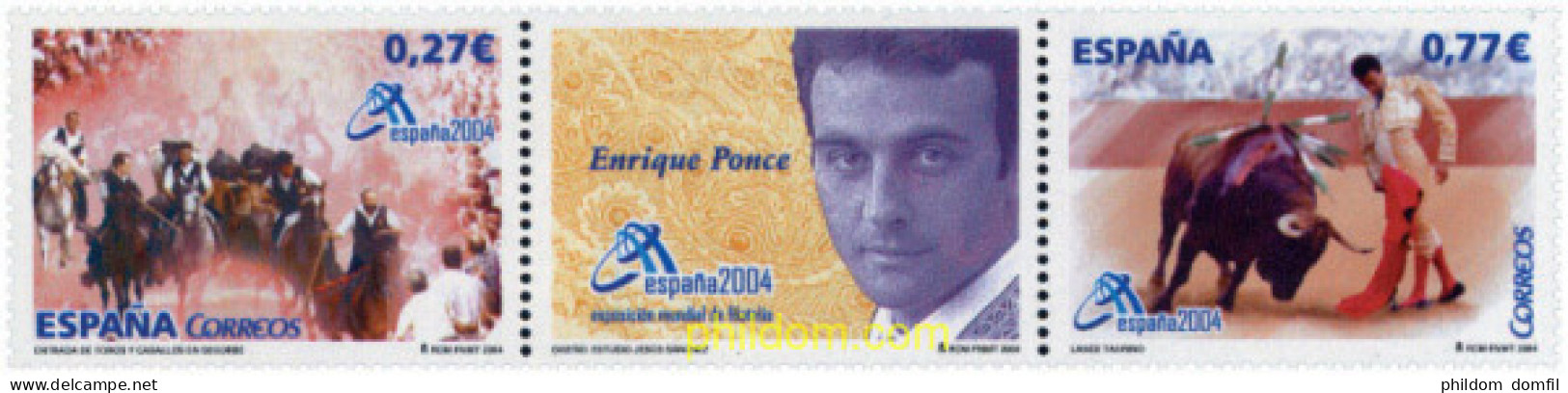 135652 MNH ESPAÑA 2004 ESPAÑA 2004. EXPOSICION FILATELICA INTERNACIONAL. FIESTAS POPULARES - Unused Stamps