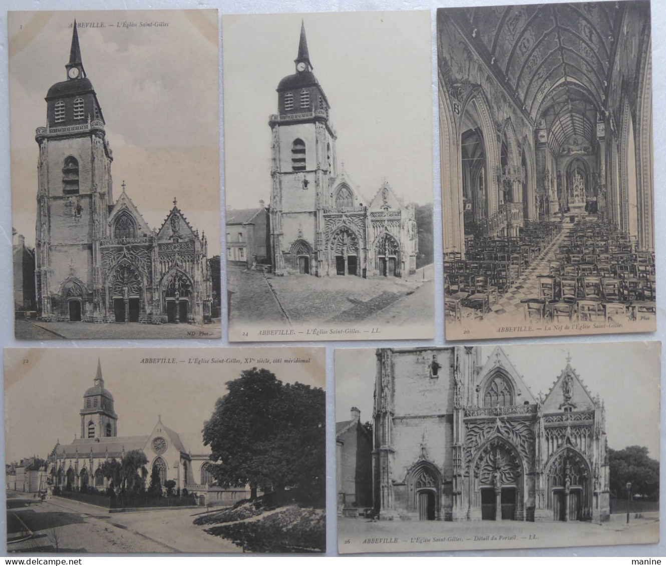 Les Eglises D'Abbeville; St-Vulfran, St-Jacques, St-Sulpice, Cimetière Chapelle...,St-Paul, St-Gilles - 16 CPA - Abbeville