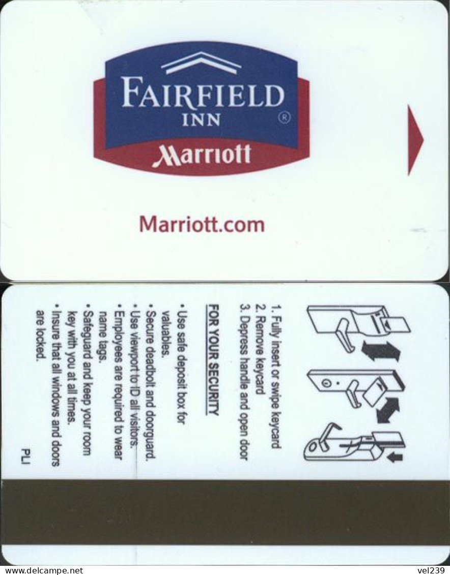 Marriott Rewards. Fairfield Inn - Hotelsleutels (kaarten)
