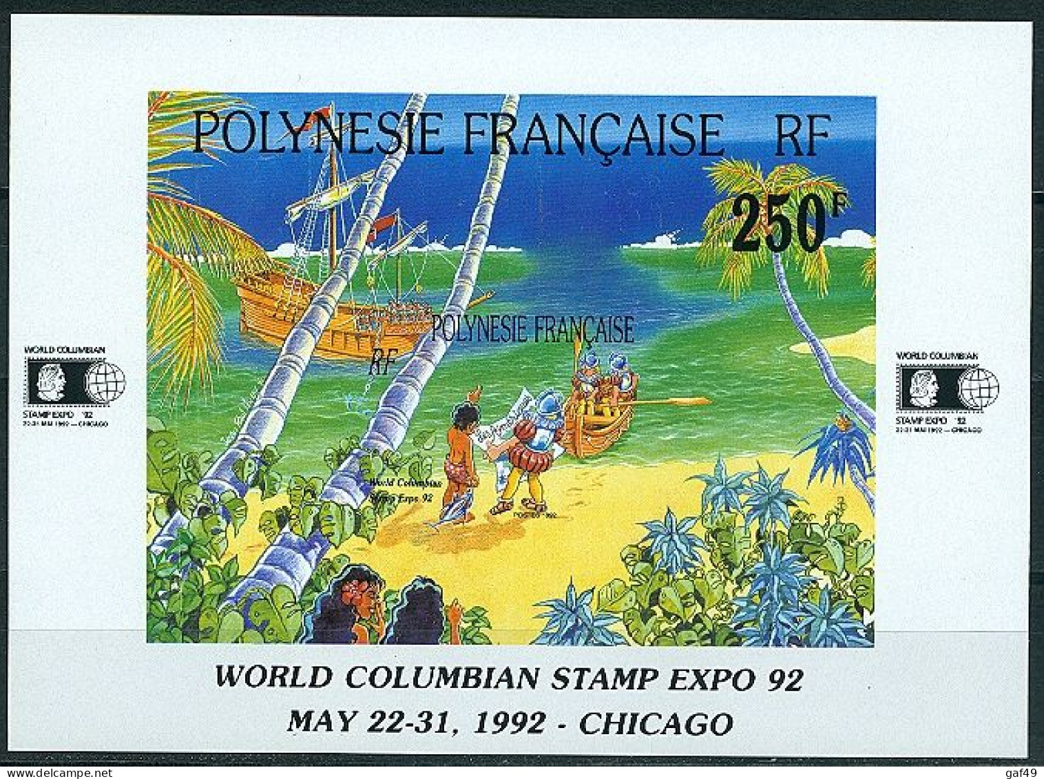 Polynésie N°Y&T BF N°19 Et 20 Année De L'espace Expo 92 Chicago Neuf Sans Charnière Très Frais 2 Scans - Blocchi & Foglietti