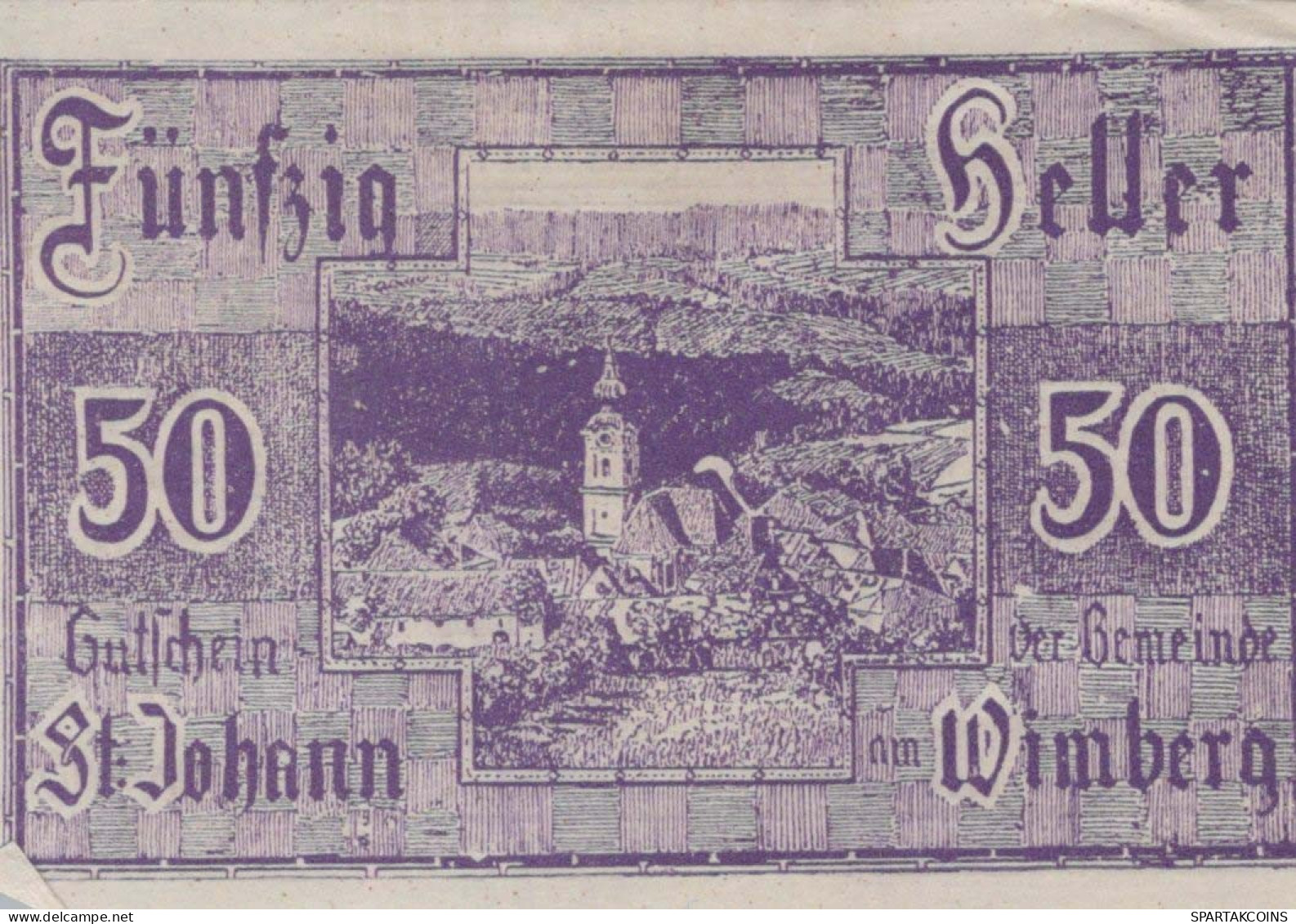 50 HELLER 1920 Stadt SANKT JOHANN AM WIMBERG Oberösterreich Österreich UNC Österreich #PH052 - [11] Emisiones Locales