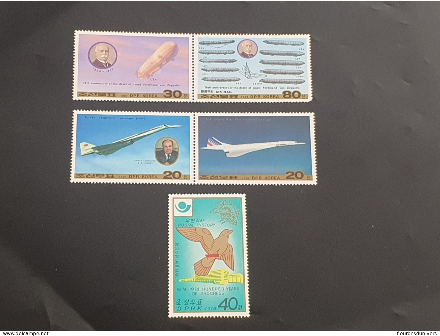 COREE DU NORD 1987 LOT N°1892/1892-AERO N°25 + N°1B Yvert 2020 "16€" MNH** - Korea, North